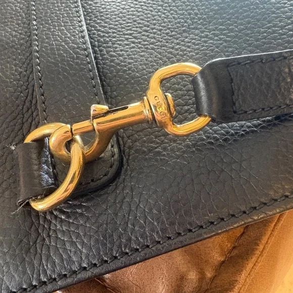 Gucci Leather Crossbody Messenger Bag King Snake Bag Black - Picture 8 of 8